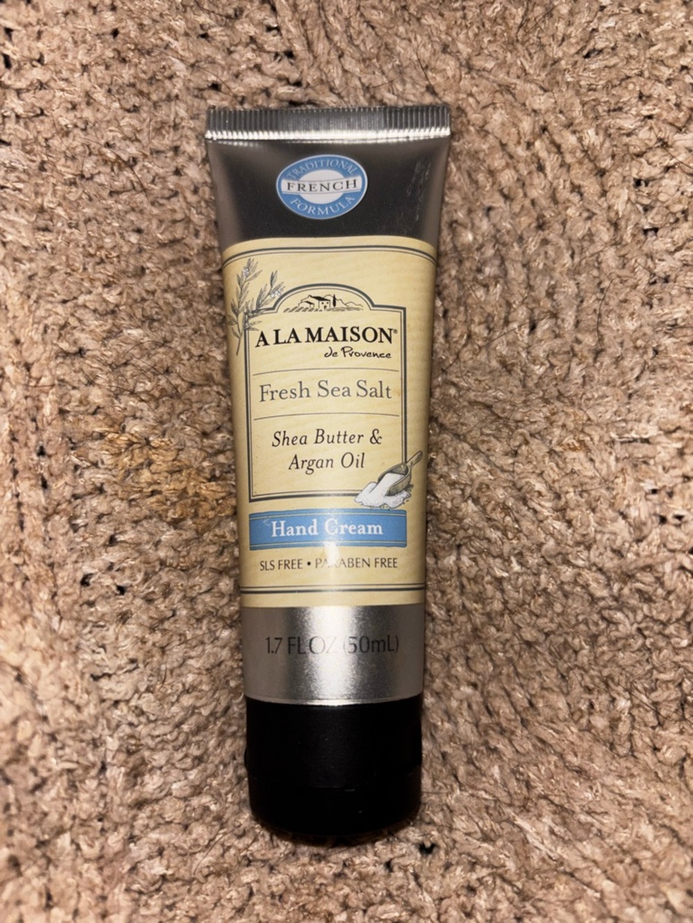 A La Maison Fresh Sea Salt Hand Cream - Shea Butter & Argan Oil 1.7oz 50ml NEW